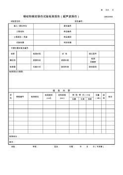 钢结构及钢材无损检测报告(UT)