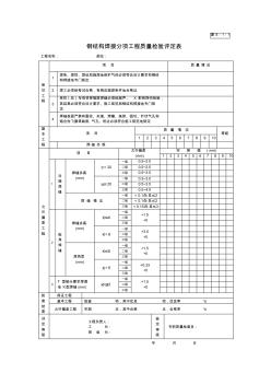 鋼結(jié)構(gòu)焊接分項工程質(zhì)量檢驗評定表(整理)