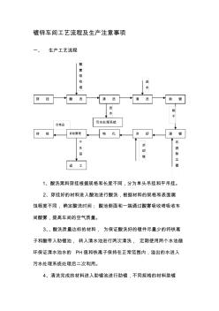 镀锌车间工艺流程及生产注意事项