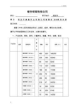 鍍鋅鋼管購銷合同(供出) (2)