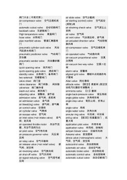 閥門大全中英對照