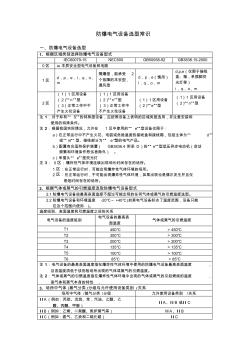 防爆电气设备选型常识