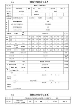 附表模板支架验收记录表 (2)