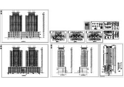 高层小区商品住宅楼建筑设计CAD图