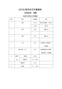 高铁轨道工程验收标准