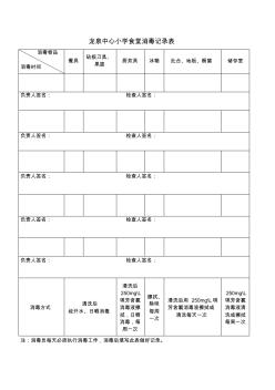 (完整版)食堂消毒记录表