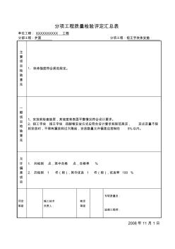 (扭王字块安装)质量检验评定表