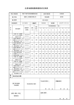 (新)电气线路绝缘测试记录表