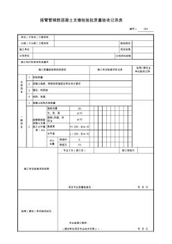 001-3-2-13摇臂管钢筋混凝土支墩检验批质量验收记录表