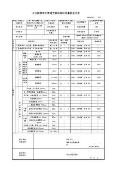 007-衛(wèi)生器具排水管道安裝-檢驗(yàn)批質(zhì)量驗(yàn)收記錄