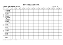 10.塔吊每日班前安全检查记录表