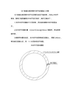 107国道顶管中继间封堵施工方案