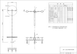 10KV配电线路图集043DP-15m终端杆组装图
