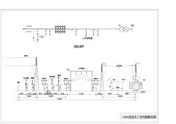 110kV進(jìn)線及主變間隔斷面圖