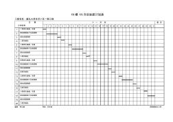 11楼11月份工程施工月进度计划表