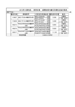 13年三菱电机风管机价格表