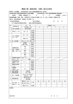 19、隐蔽工程(基础浇前、支模)签证记录表