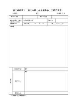 1—2施工组织设计、施工方案(作业指导书)交底记录表