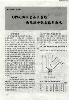 20.UPVC排水管存水弯的安装组合质量控制要点