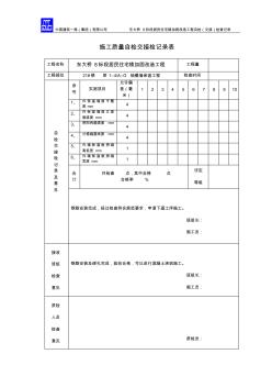 21#楼外保温工程施工质量自检交接检记录表