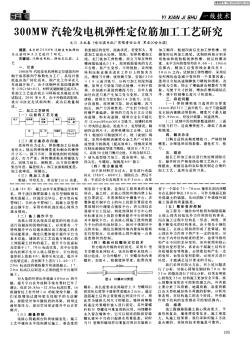 300MW汽轮发电机弹性定位筋加工工艺研究