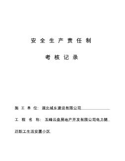 3月各级各部门安全生产责任制执行情况与考核记录