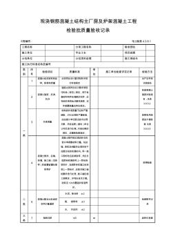 4.2.8.1现浇钢筋混凝土结构主厂房及炉架混凝土工程