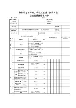 5.11.17钢构件(吊车梁、单轨及轨道)安装工程