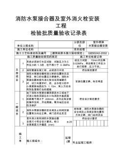 54喷淋水泵接合器安装检验批