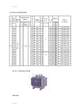 [整理]10kv油浸变压器数据