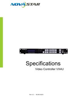 [诺瓦科技]小间距LED大屏拼接控制器和矩阵VX4U技术文档规格书