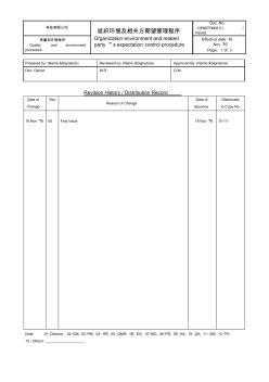 组织环境及相关方管理程序