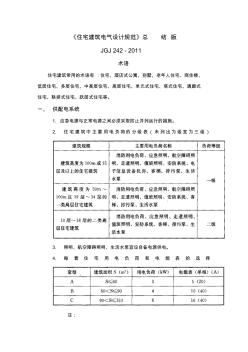 《住宅建筑电气设计规范》(总结版)