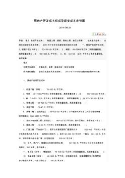 【2014-06-24】房地產(chǎn)開(kāi)發(fā)成本組成及建安成本走勢(shì)圖