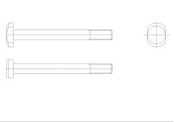 【CAD标准件】T形槽用螺栓-GB37-88M24x240(设计图纸)