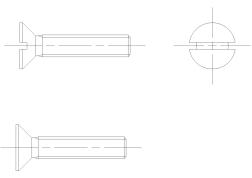 【CAD标准件】沉头螺钉GB_68_854_20(设计图纸)