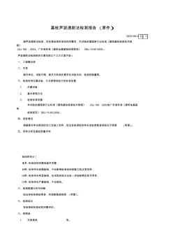 【工程表格模板】桩声波透射法检测报告