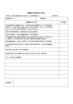 【精選】質(zhì)量考核記錄表