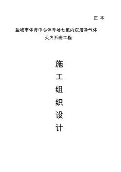 七氟丙烷气体灭火控制系统消防工程施工组织设计