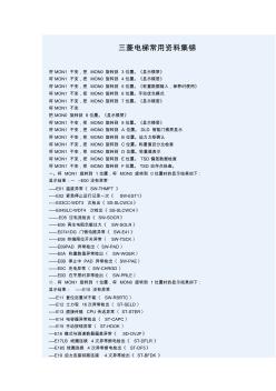 三菱電梯常用資料集錦