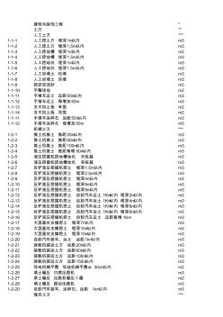 上海土建与装饰2000定额(子目)