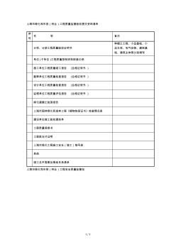 上海市綠化和市容工程質(zhì)量監(jiān)督驗收提交資料清單 (2)