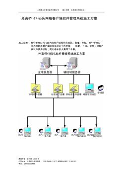 上海渡凡计算机网络客户端软件管理系统施工方案