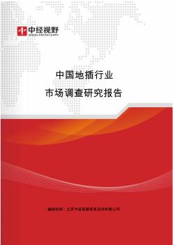 中国地插行业市场调查研究报告(目录)