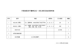 中国民航空中警察总队一支队消防设备采购明细