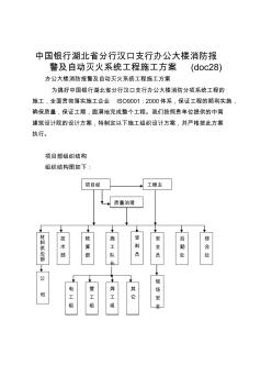 中国银行湖北省分行汉口支行办公大楼消防报警及自动灭火系统工程施工方案(28)