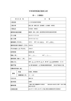 中学体育馆造价指标分析上海建设工程造价信息