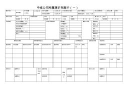 中紙公司所屬煤礦檔案卡