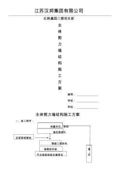 主體剪力墻結(jié)構(gòu)現(xiàn)場施工方法