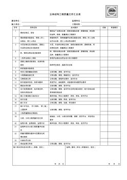 主体结构工程质量文件汇总表